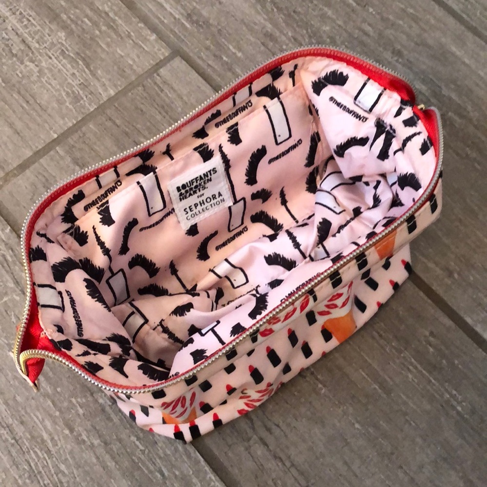 Sephora Cosmetic Case w/ Bouffants & Broken Hearts